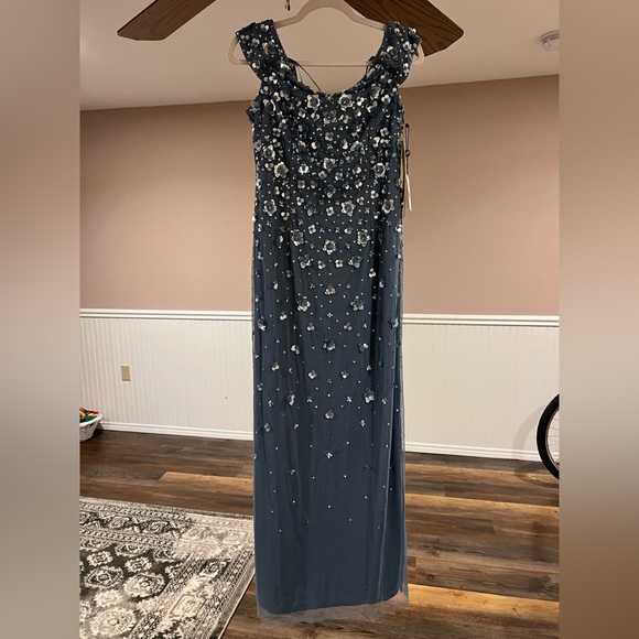 NWT Floral Sequin Gown - Picture 2 of 8